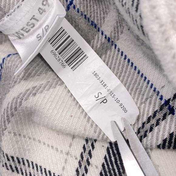 Fleece plaid button up shirt / blouse - Picture 10 of 10